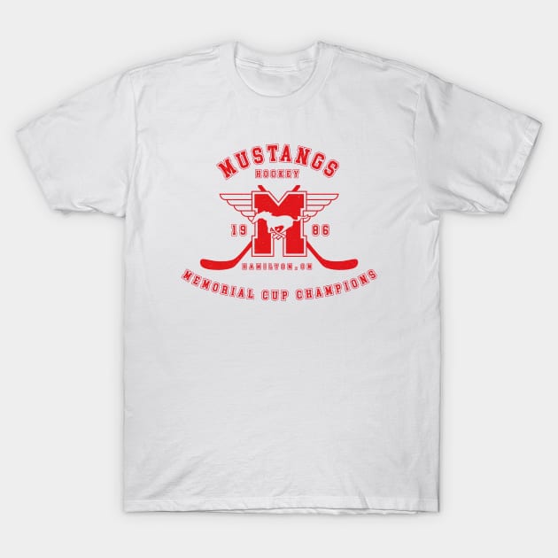 Mustangs Hockey - Memorial Cup Champions (red) T-Shirt by bryankremkau